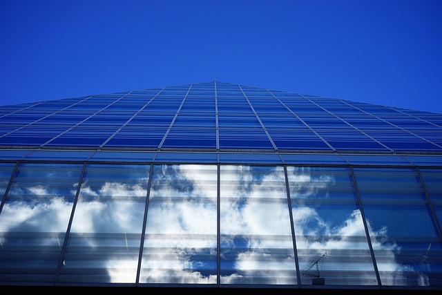 glass, glazing, house, building, glass pyramid, ulm, architecture, city library